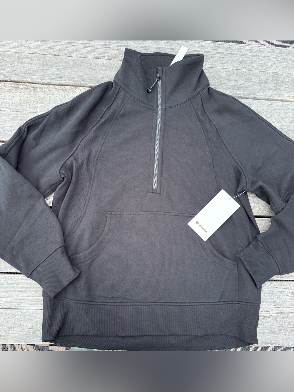 Lululemon Scuba Oversized Funnel Neck Half‎ Zip Black XS/S NWT